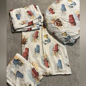 Pottery Barn Kids Cars Themed Bedding Set